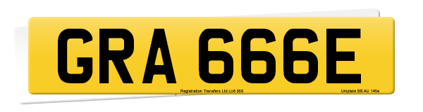 Registration number GRA 666E
